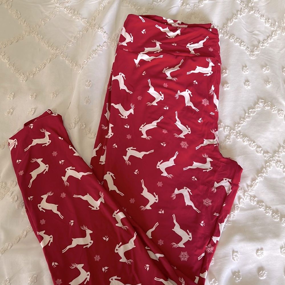 LulaRoe TC2 reindeer leggings